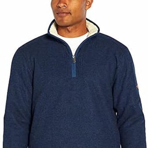 Orvis Brighton Men's Sherpa Lined 1/4 Zip Pullover ( Navy Medium) - Picture 1 of 2
